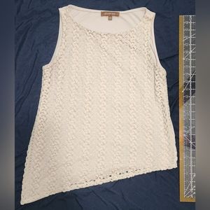 Melanie Lyne Asymmetric Lace Blouse